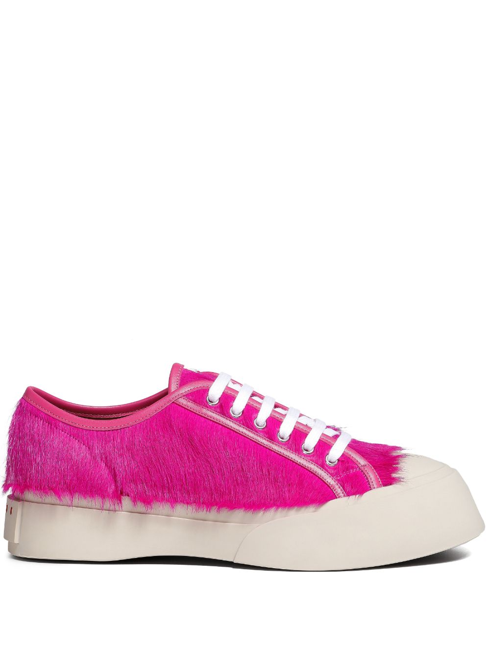 Marni Pablo calf-hair lace-up sneakers - Pink von Marni
