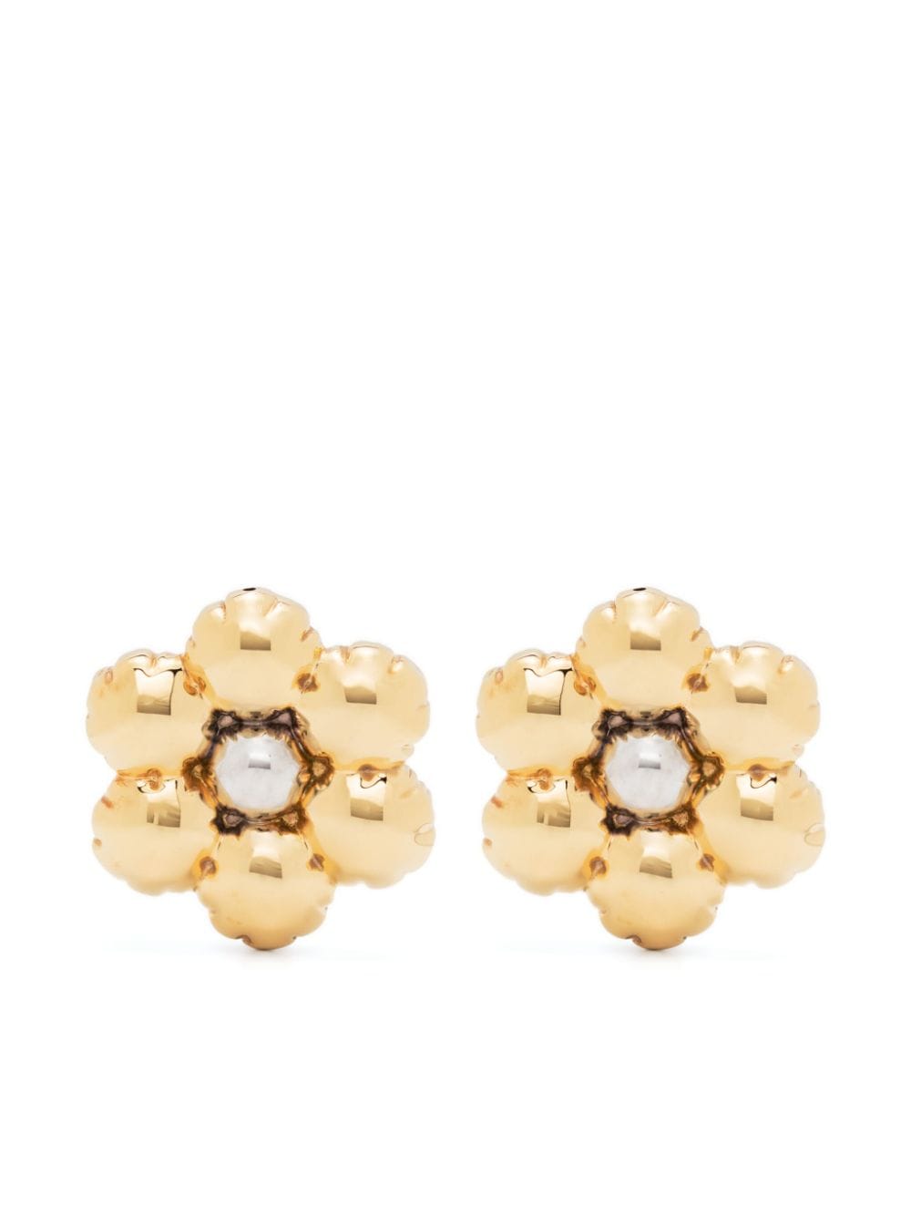 Marni Puffy Flower clip-on earrings - Gold von Marni