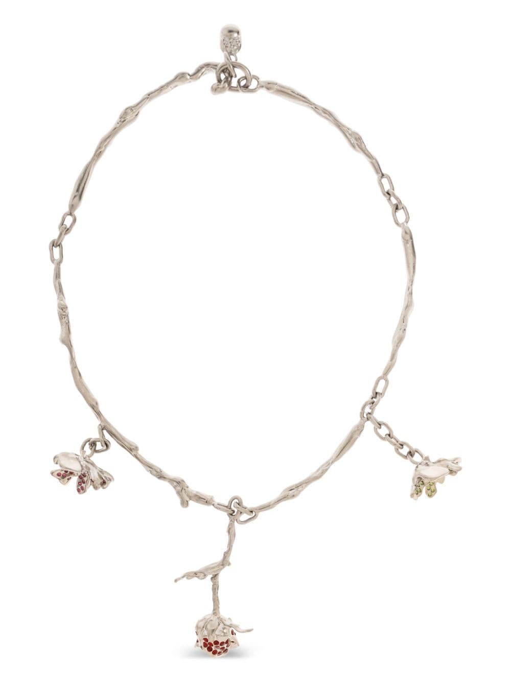 Marni Rose Bud crystal-embellished necklace - Silver von Marni