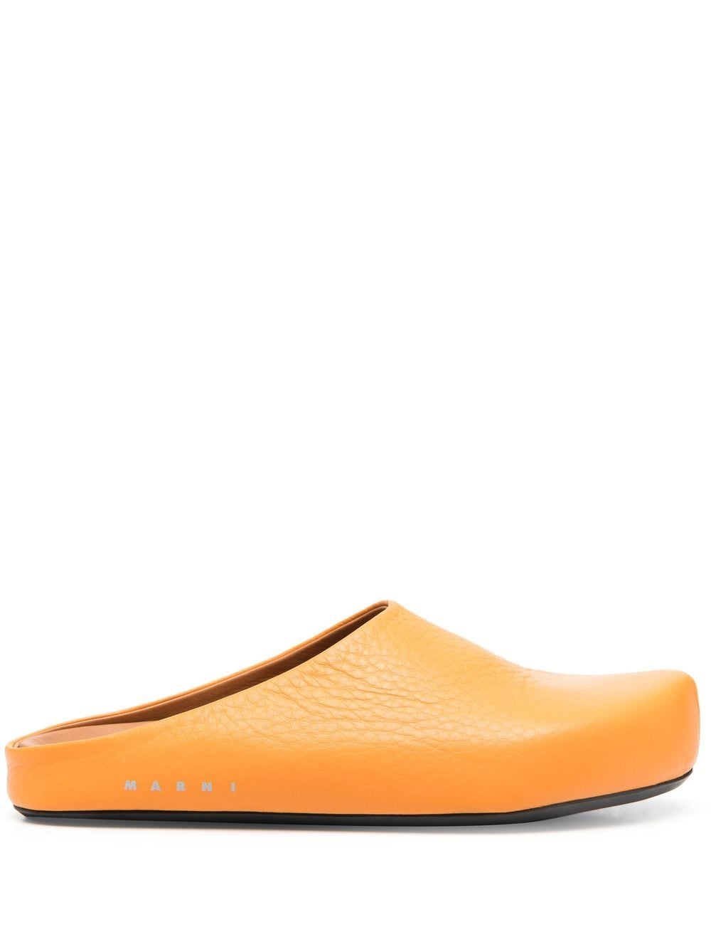 Marni logo-print round-toe loafers - Orange von Marni