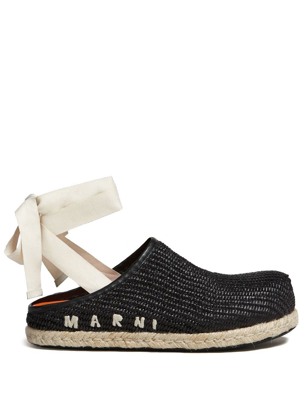 Marni Sabot ribbon-tie shoes - Blue von Marni