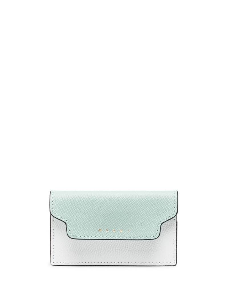 Marni Saffiano leather card case - Green von Marni