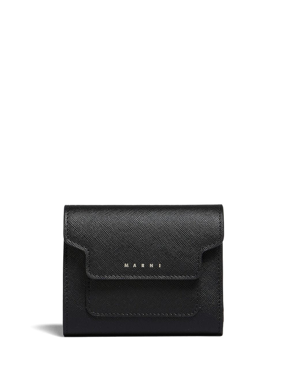 Marni logo-print leather wallet - Black von Marni
