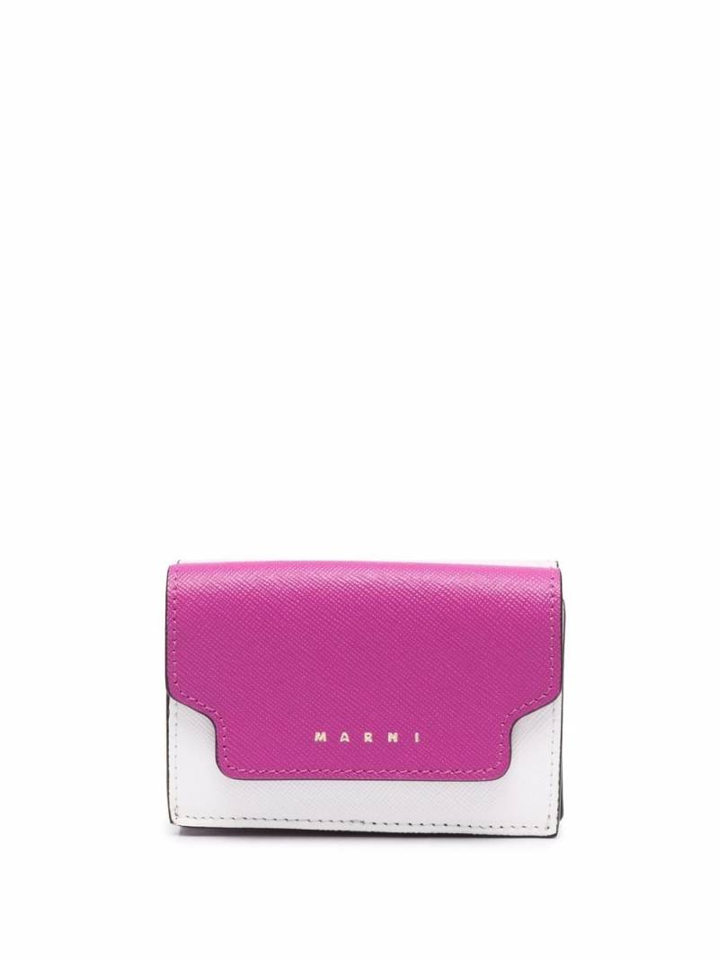 Marni Trunk colourblock wallet - Purple von Marni