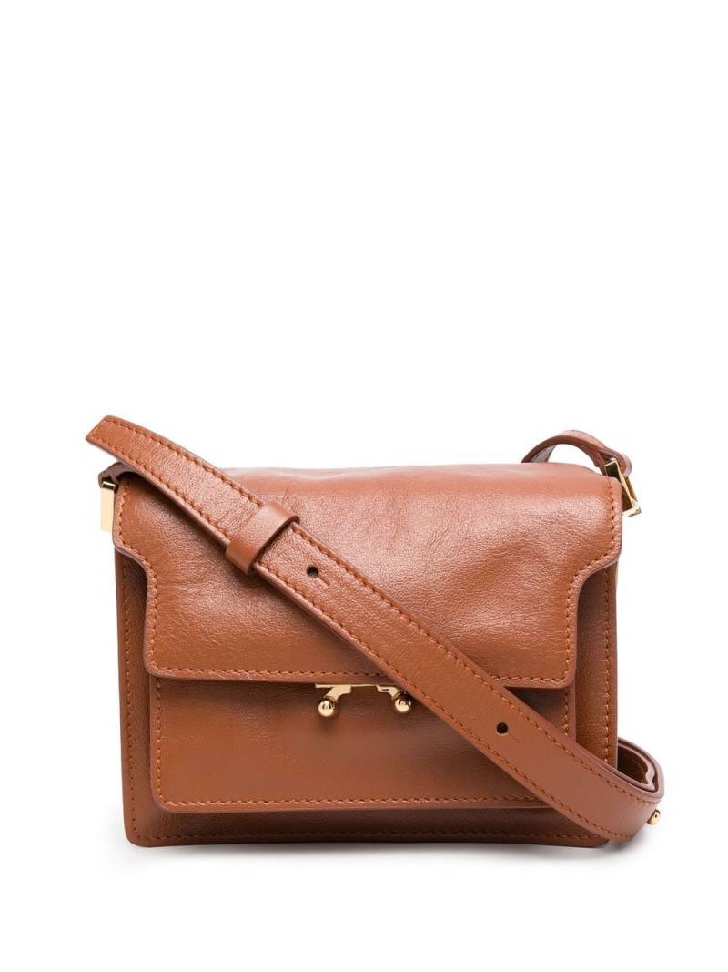 Marni Trunk leather satchel bag - Brown von Marni