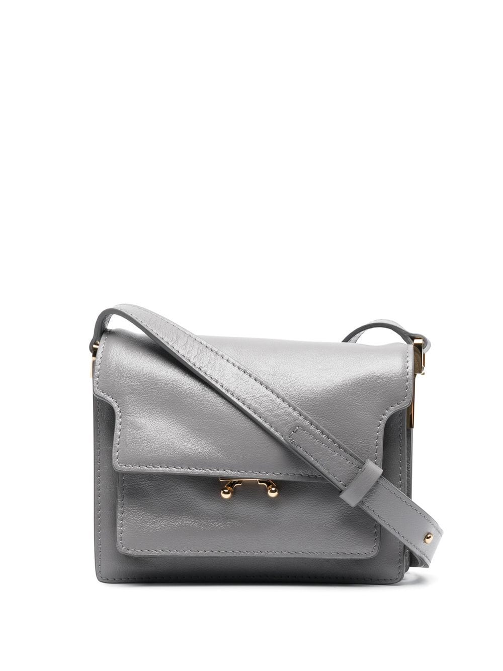 Marni Trunk leather satchel bag - Grey von Marni