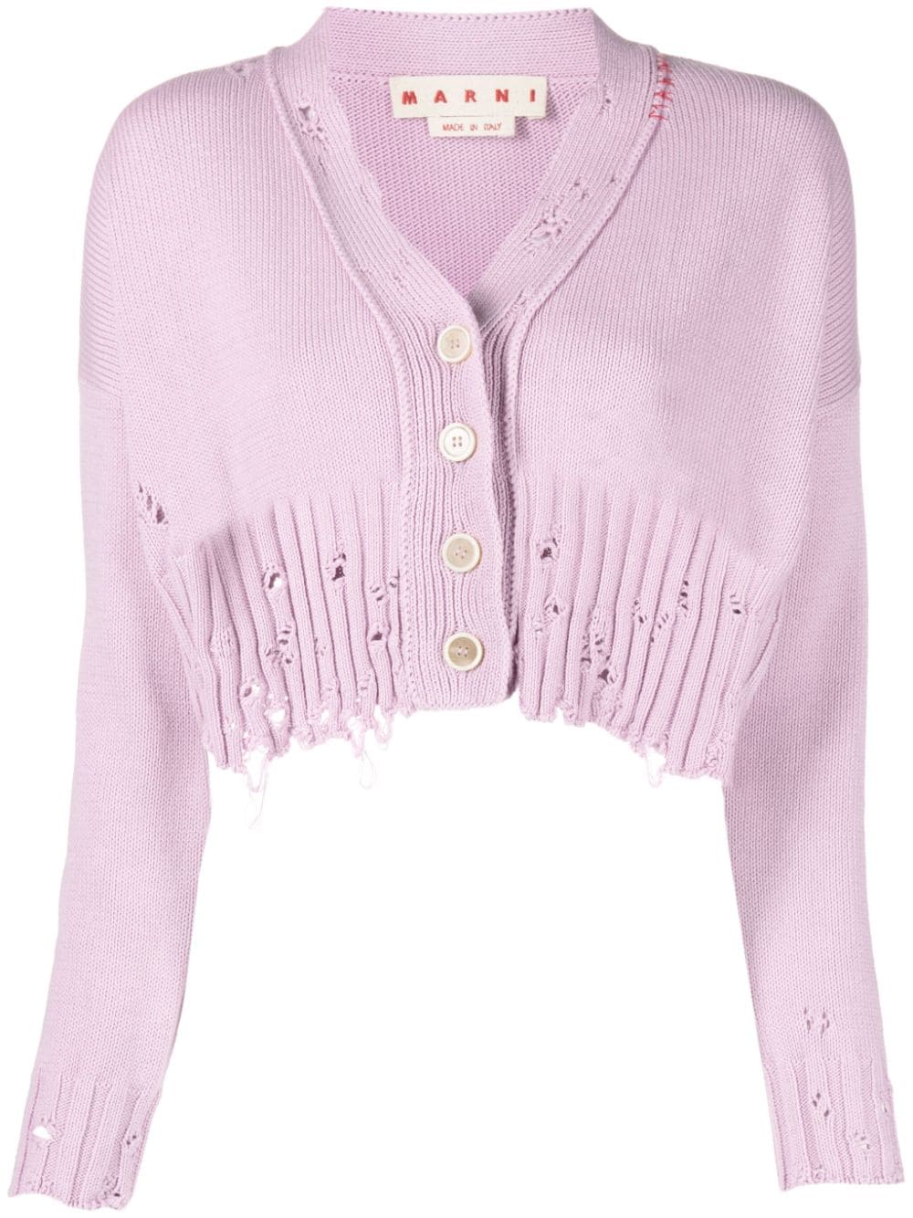 Marni V-neck cotton cardigan - Pink von Marni