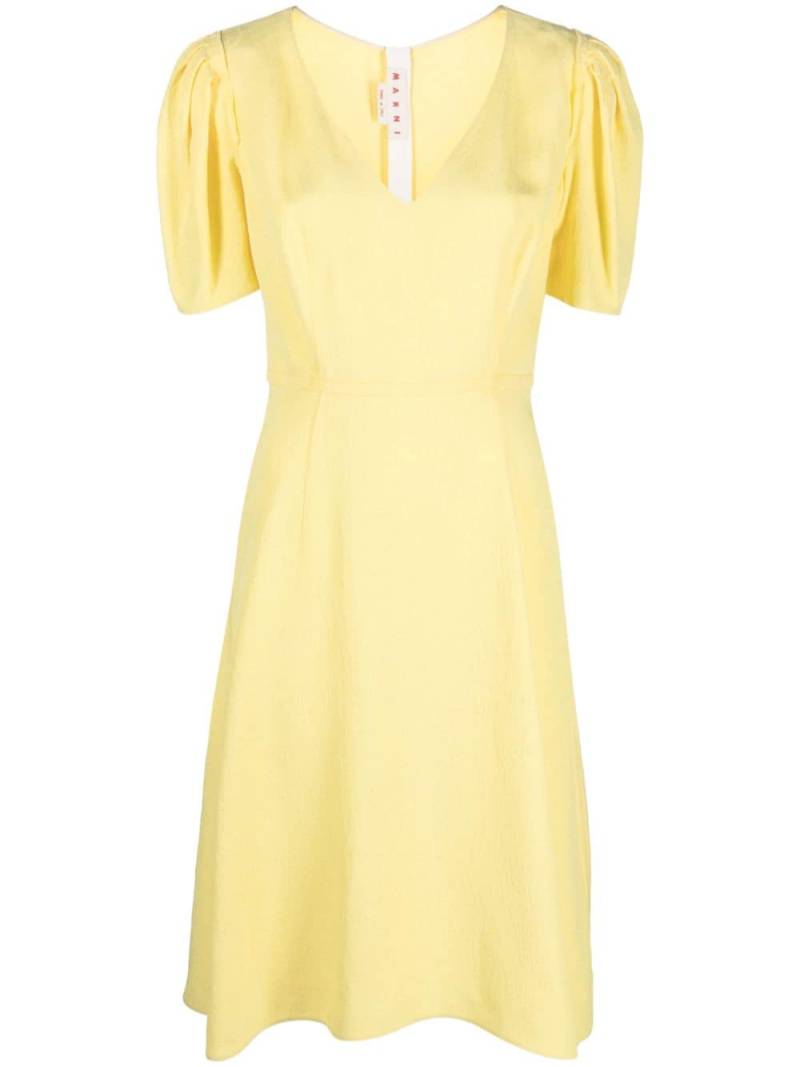 Marni V-neck flared dress - Yellow von Marni