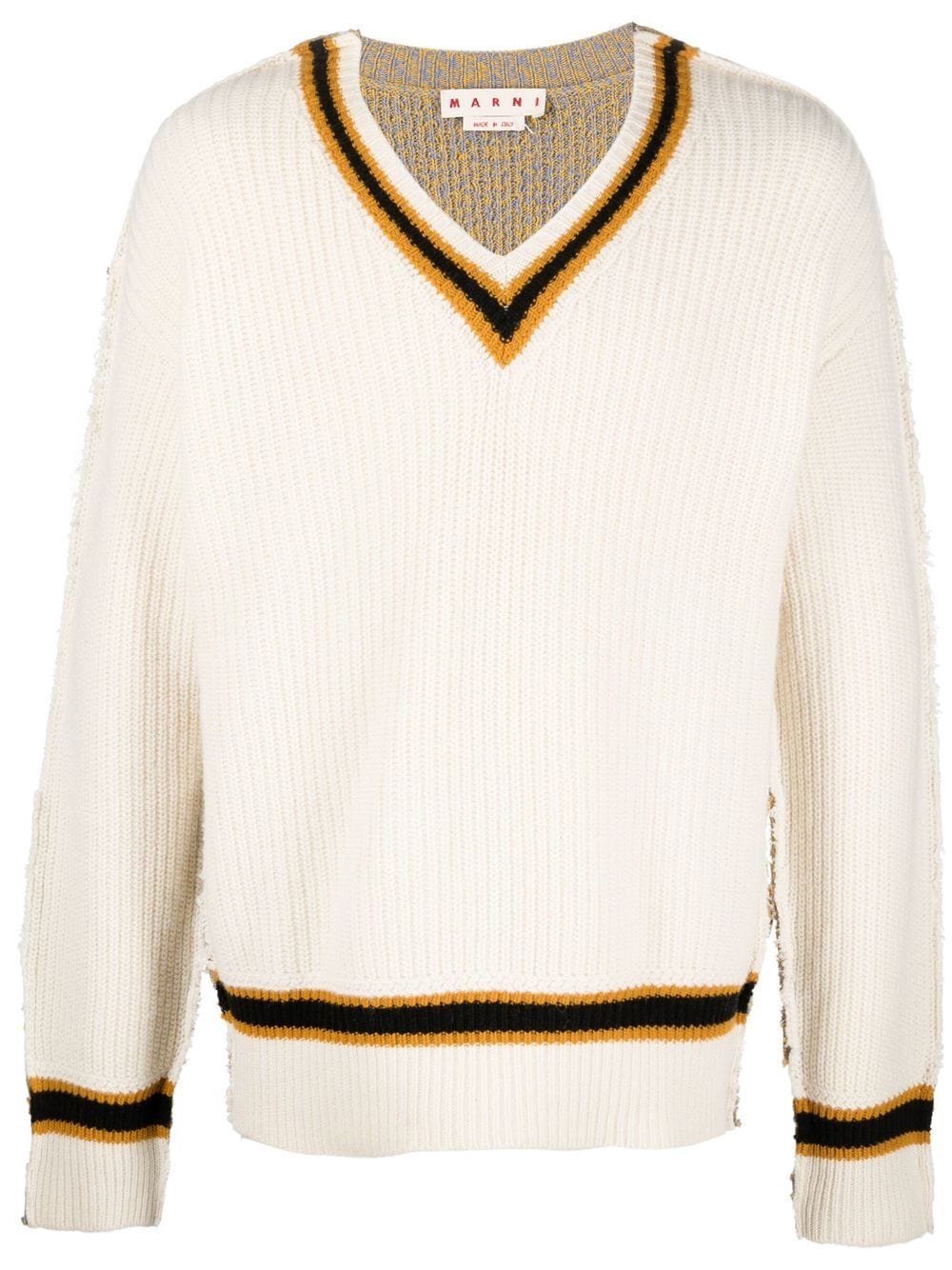 Marni V-neck knitted jumper - Neutrals von Marni