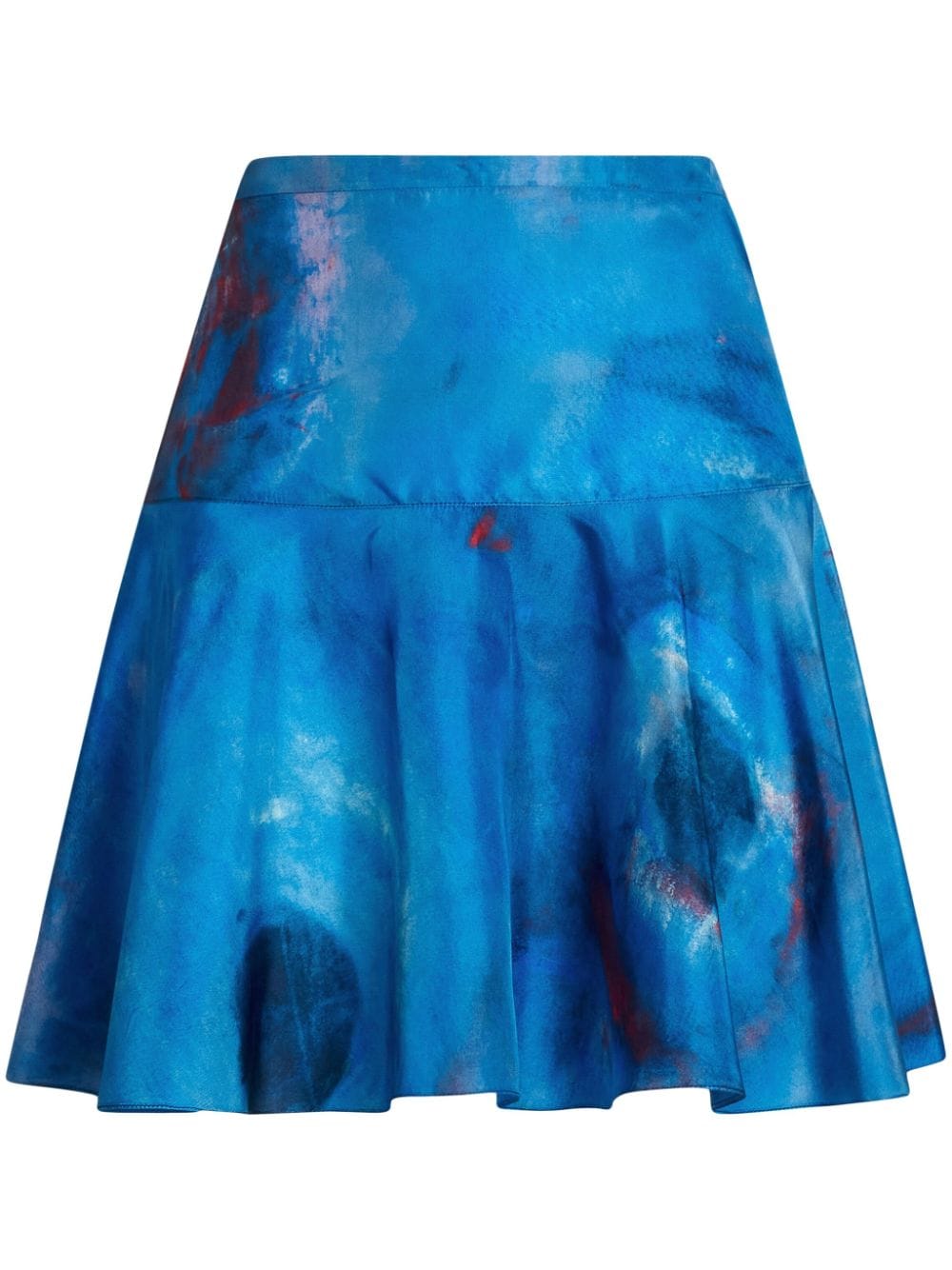 Marni abstract-print silk skirt - Blue von Marni