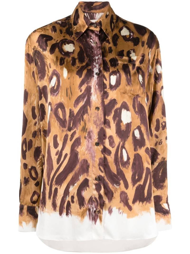 Marni all-over leopard-print shirt - Brown von Marni