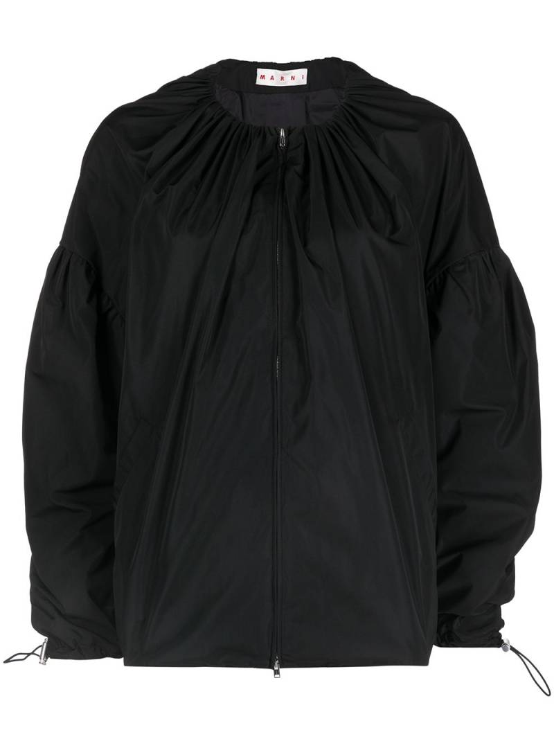 Marni balloon sleeve zipped jacket - Black von Marni