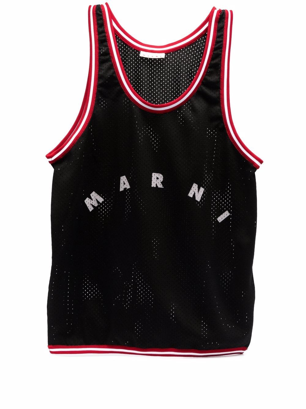 Marni basketball logo-print tote bag - Black von Marni