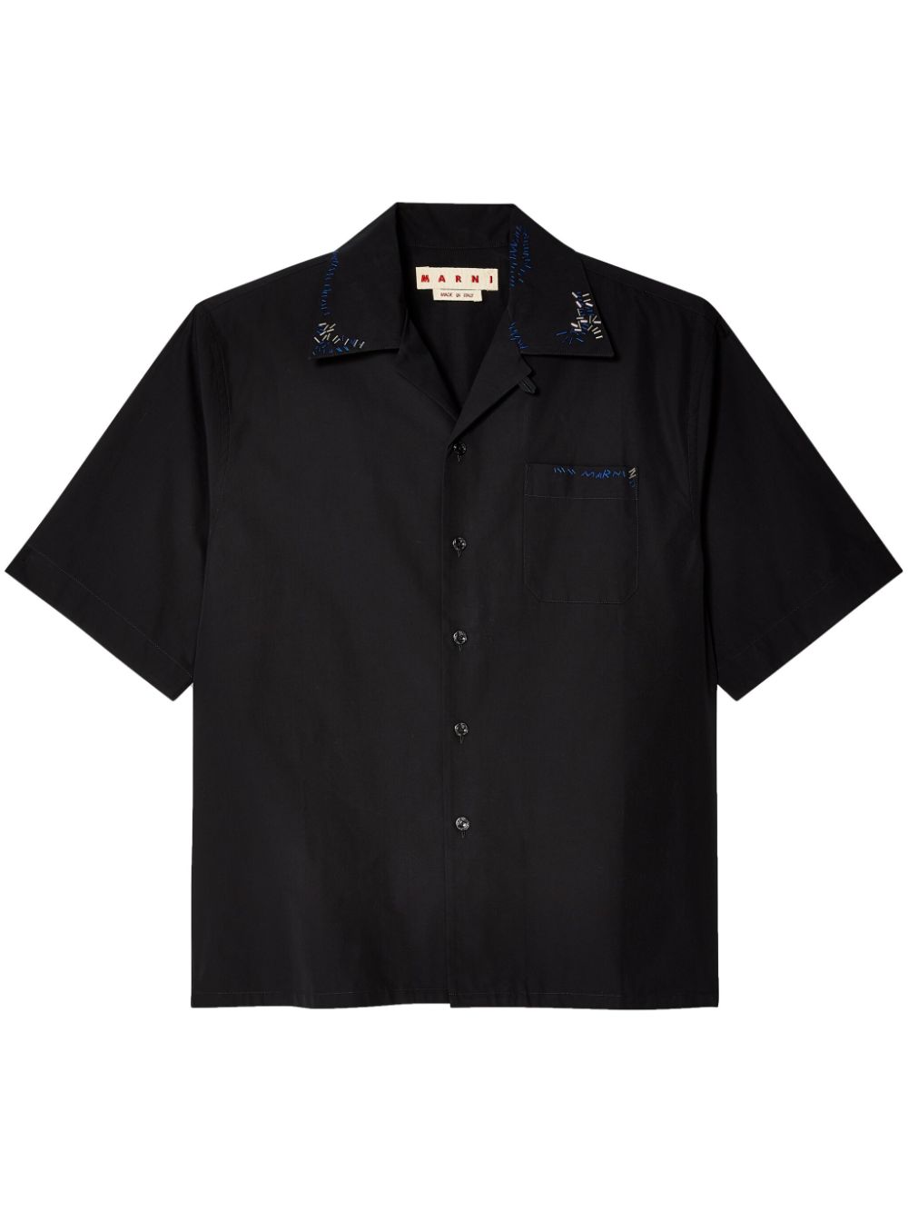 Marni bead-embellished cotton shirt - Black von Marni