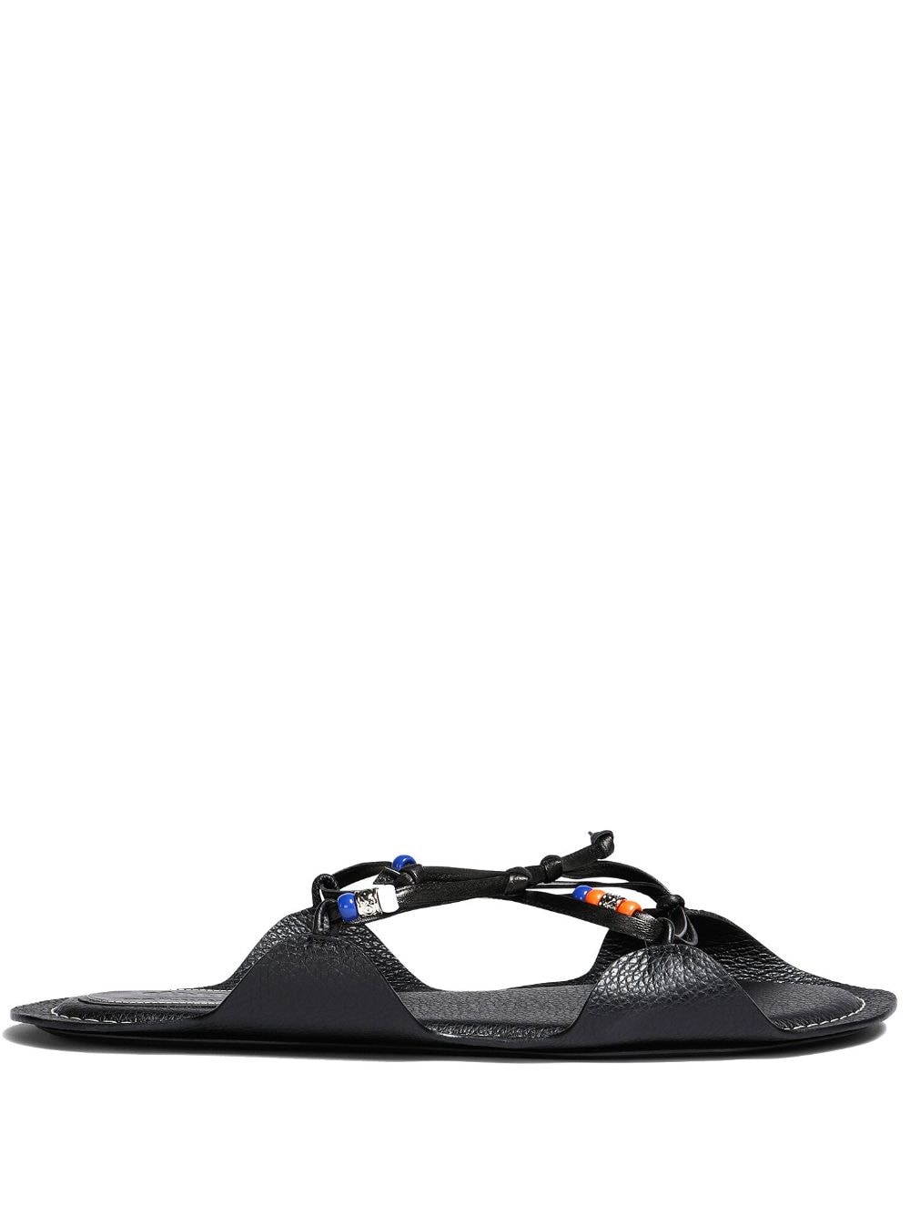 Marni bead-embellished leather sandals - Black von Marni