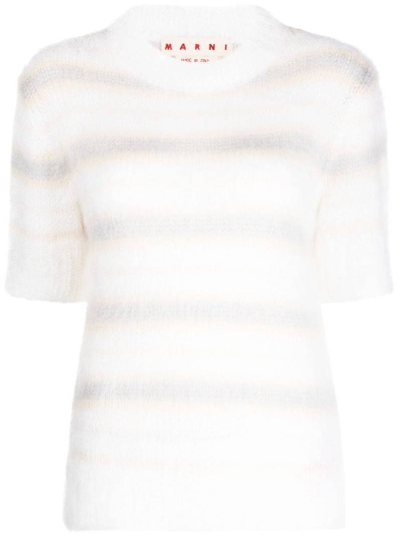 Marni brushed mohair T-shirt - White von Marni