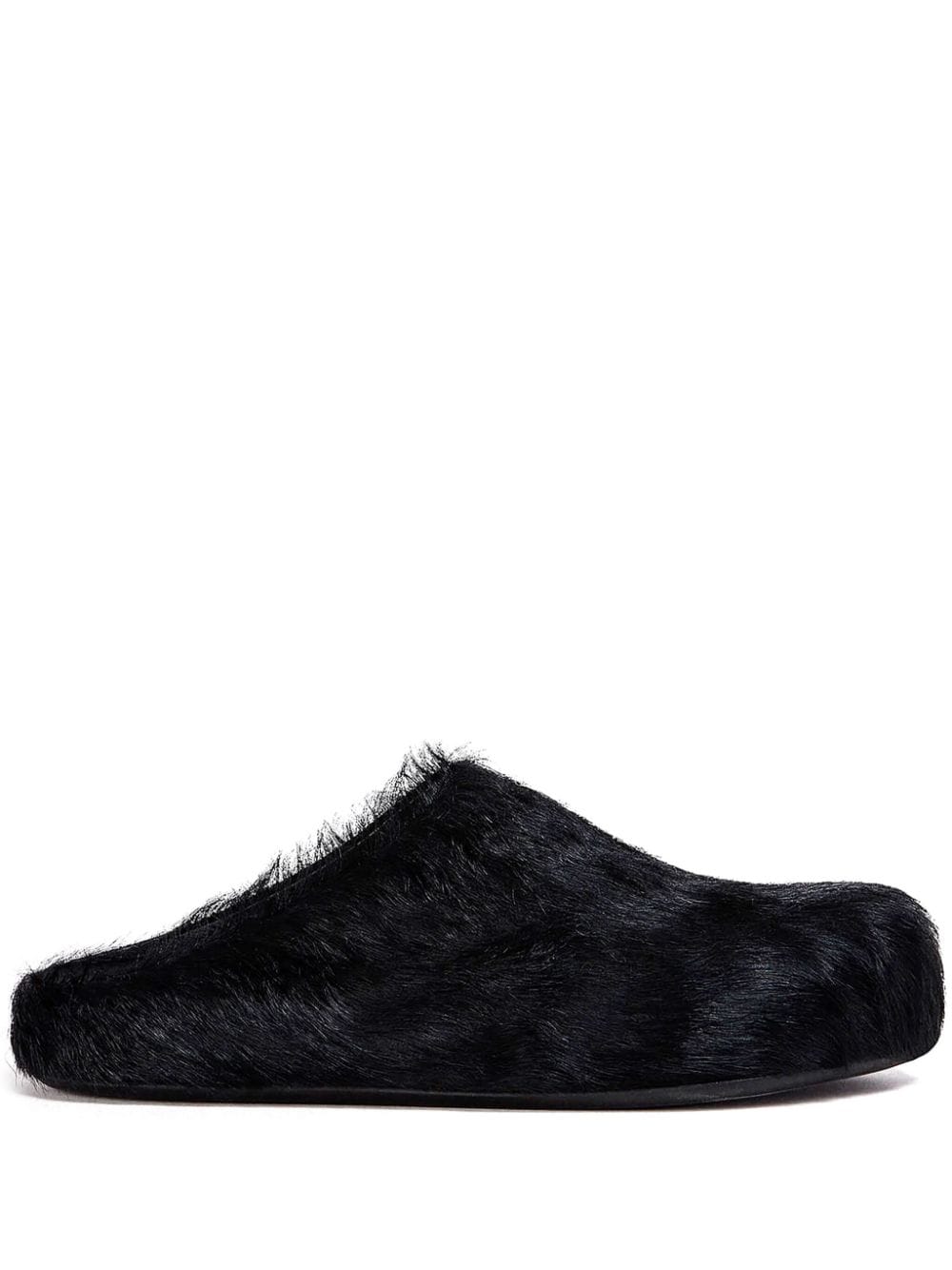 Marni Fussbet Sabot calf-hair slippers - Black von Marni