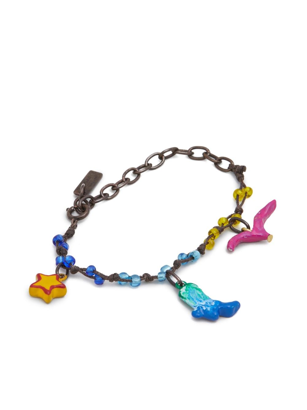 Marni chain-link charm bracelet - Blue von Marni