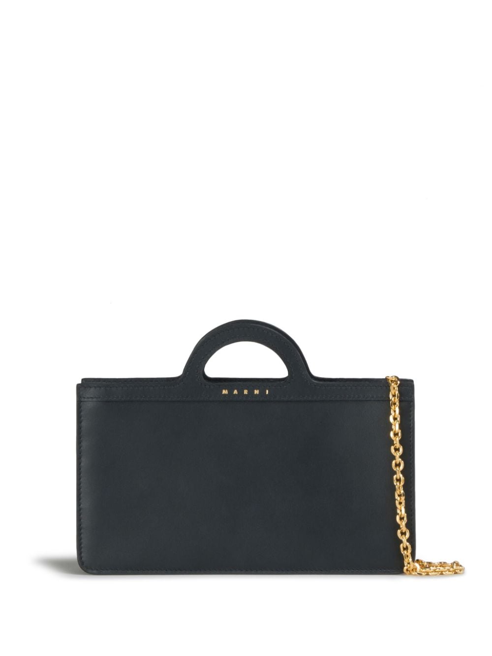 Marni Tropicalia leather wallet-on-chain - Black von Marni