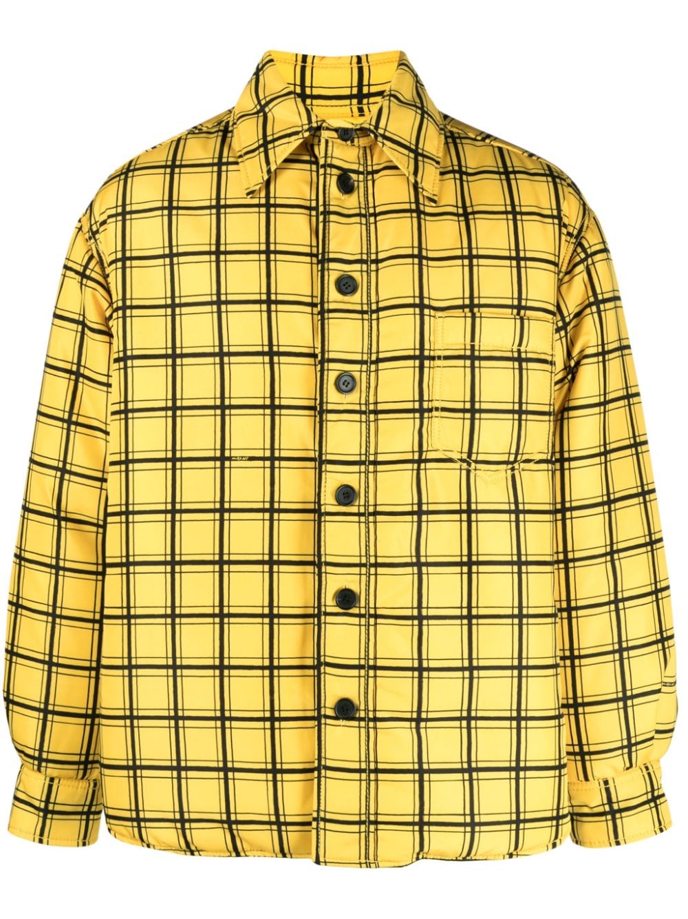 Marni check-print shirt jacket - Yellow von Marni