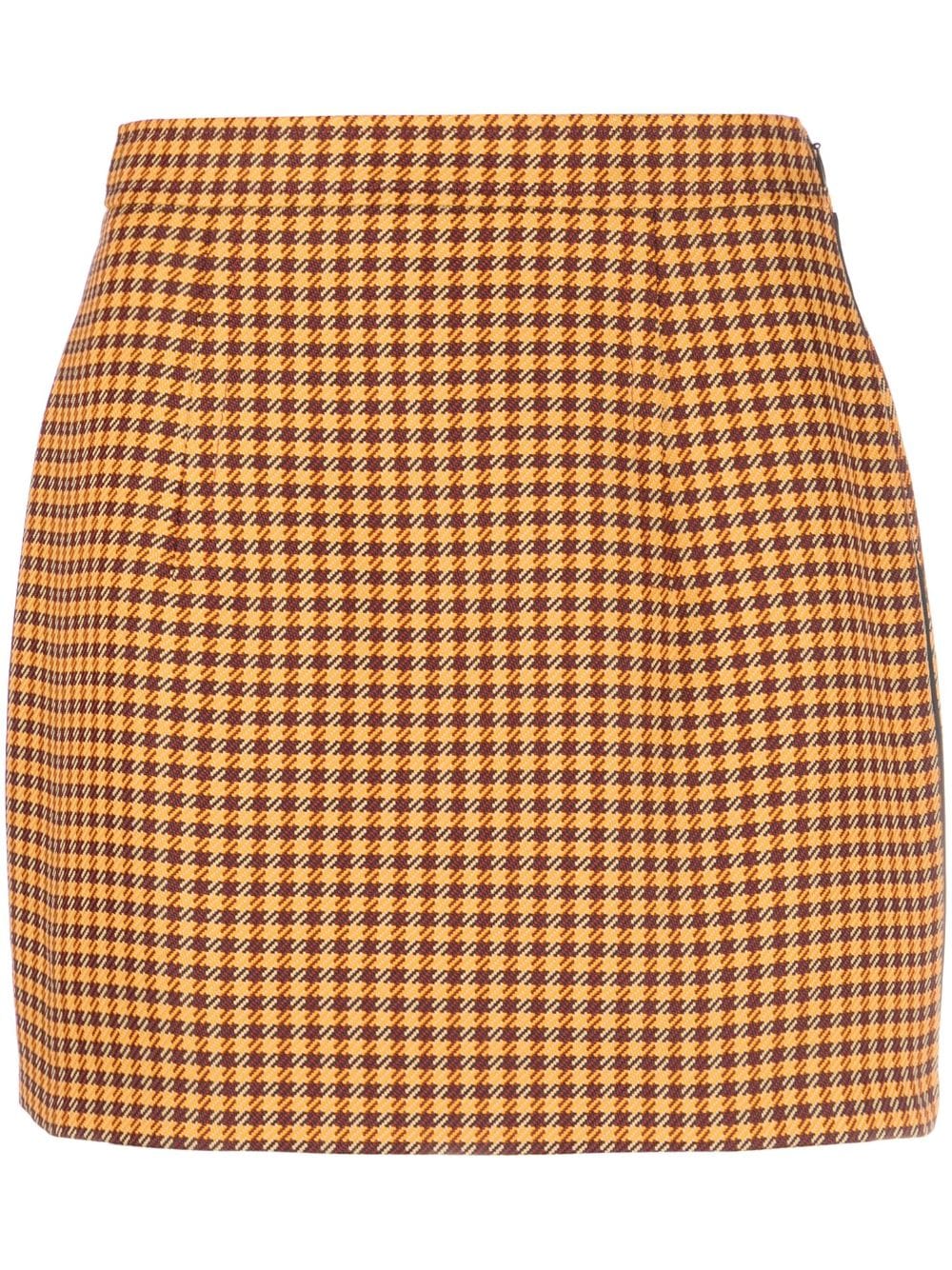 Marni check pattern miniskirt - Orange von Marni
