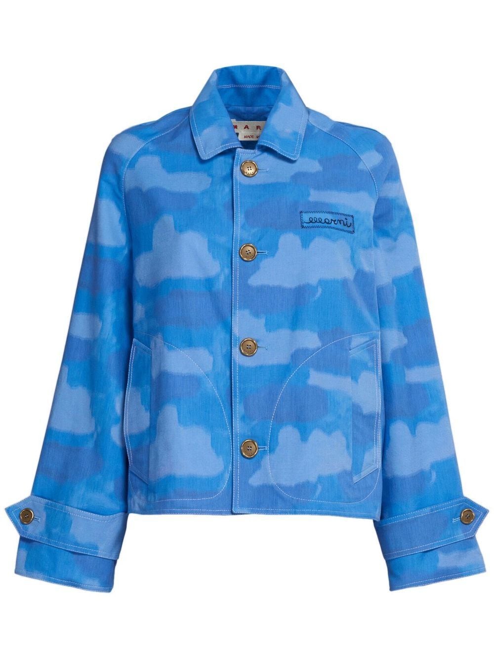 Marni cloud-print boxy-cut jacket - Blue von Marni