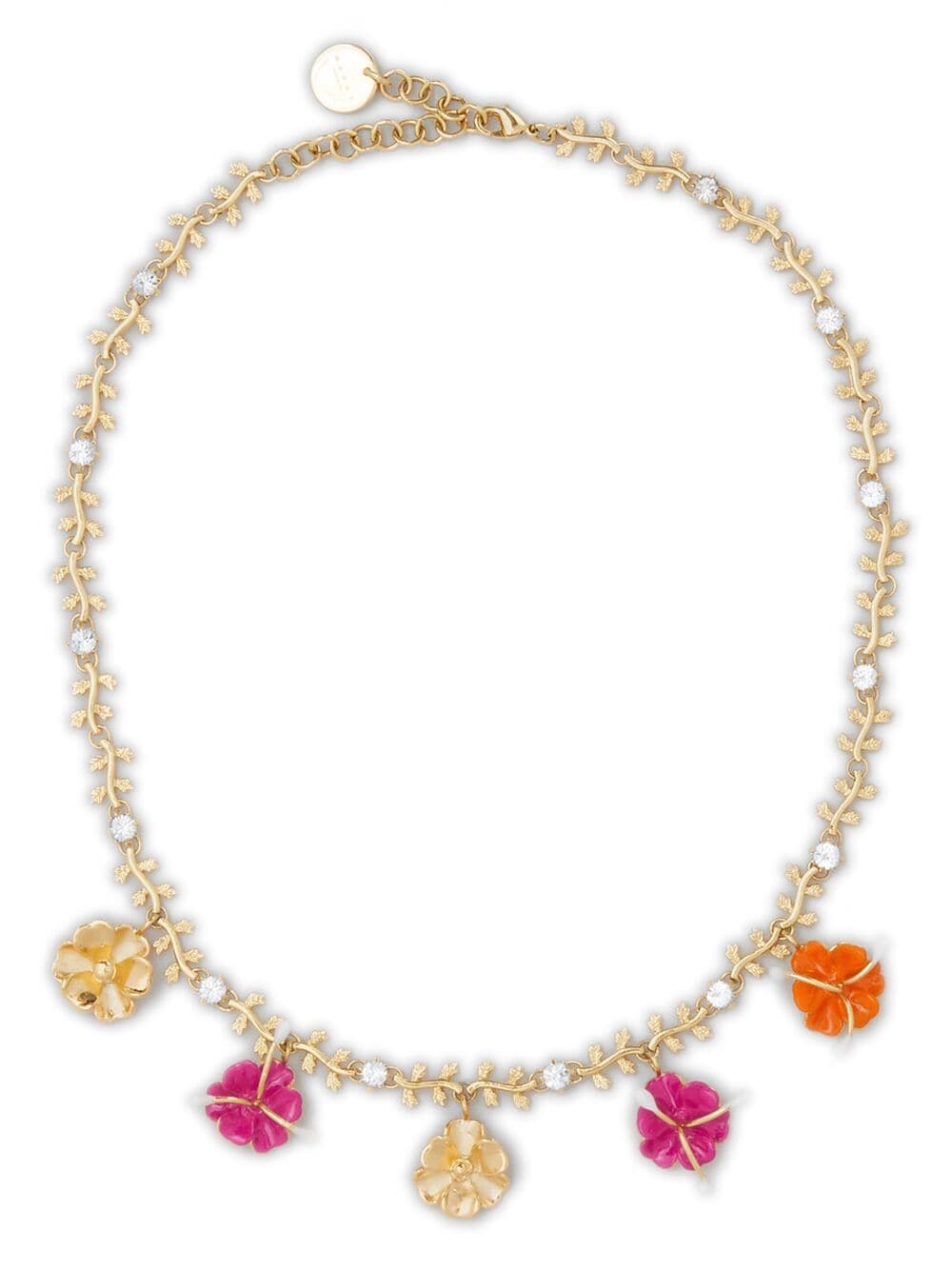 Marni flower-motif charm necklace - Gold von Marni