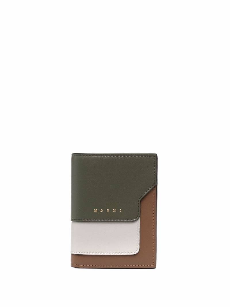 Marni colour-block bifold wallet - Brown von Marni