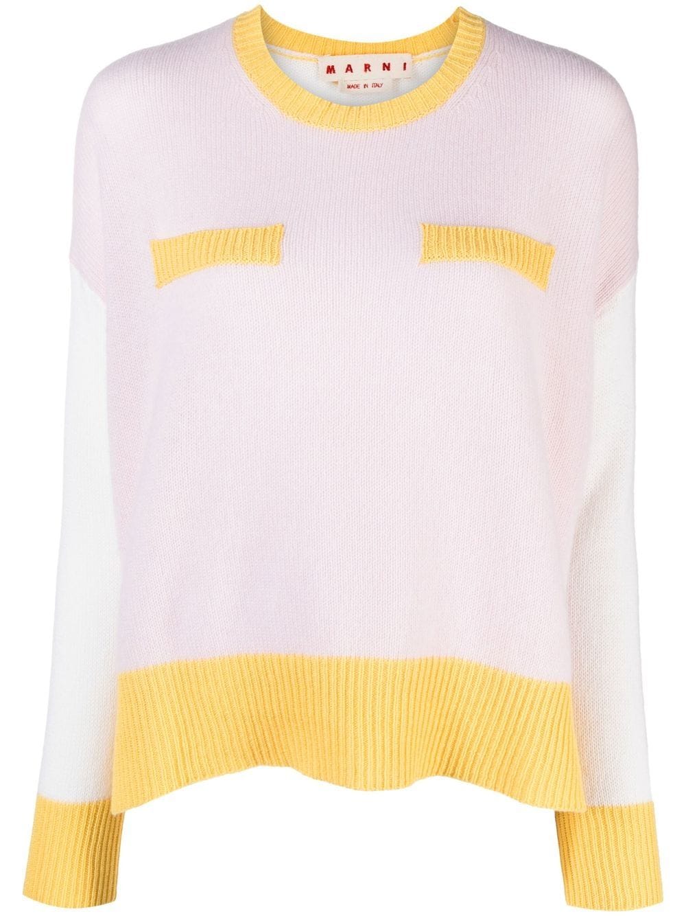 Marni colour-block cashmere jumper - Pink von Marni