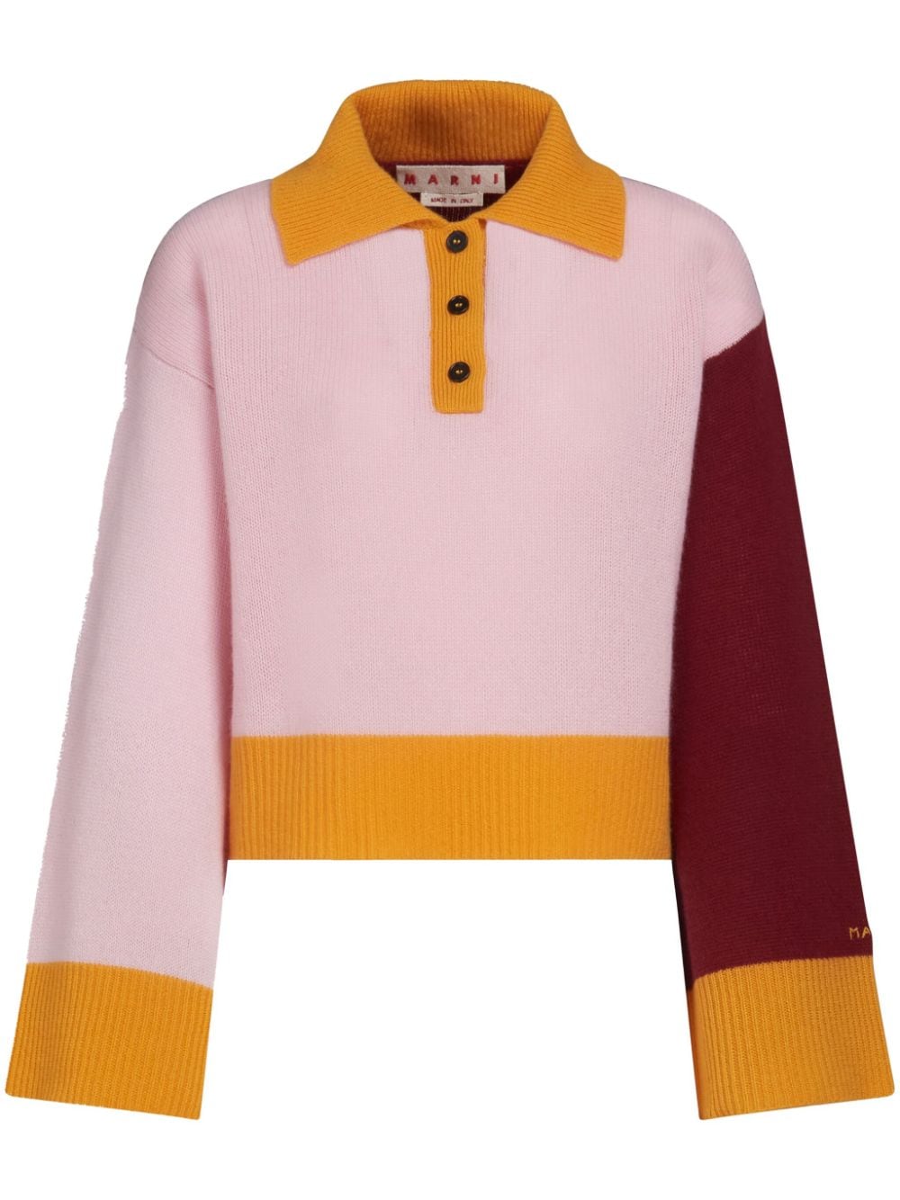 Marni colour-block cashmere jumper - Pink von Marni