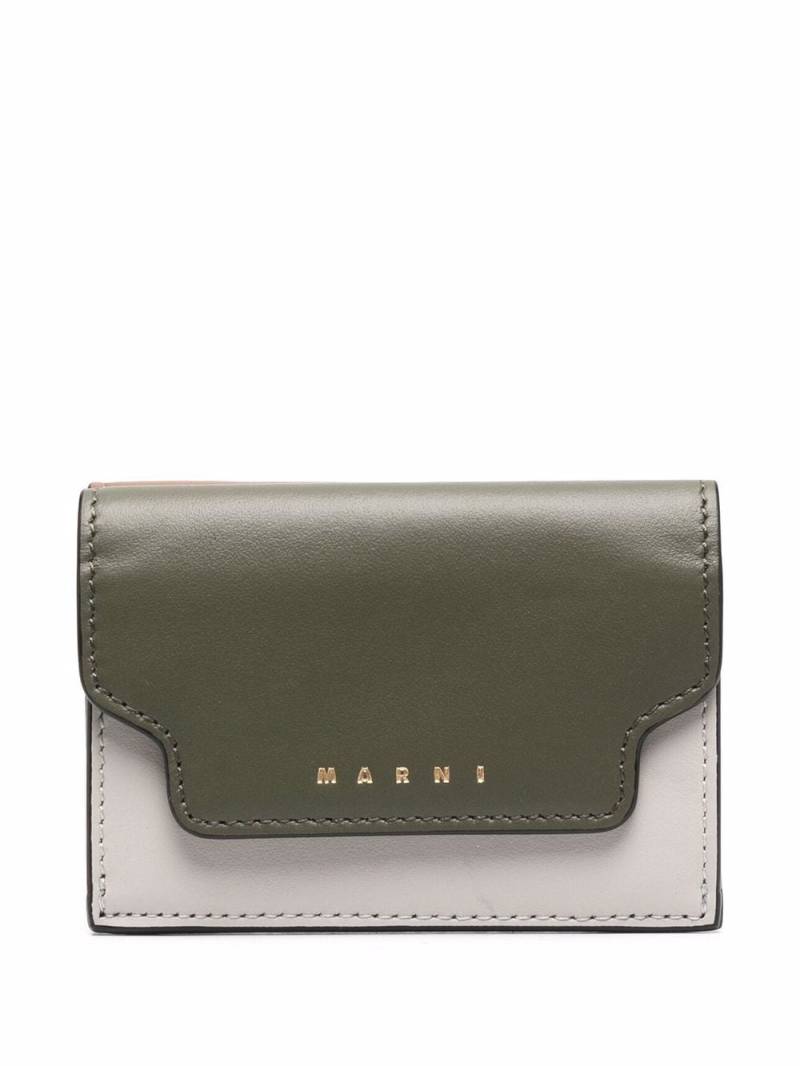 Marni colour-block folded wallet - Brown von Marni
