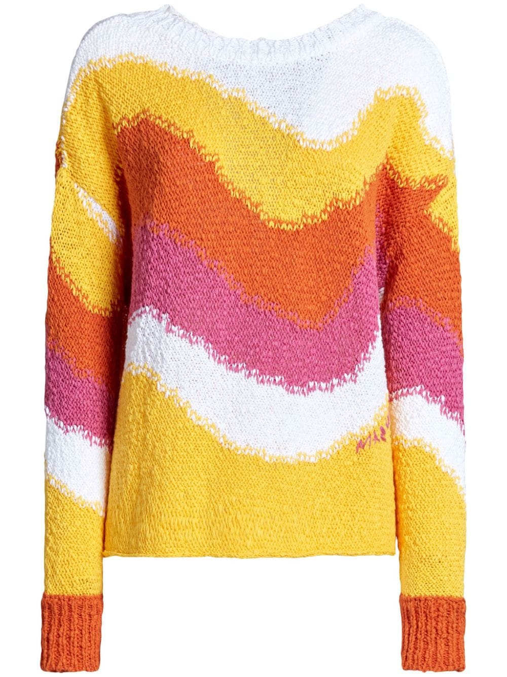 Marni colour-block knitted jumper - White von Marni