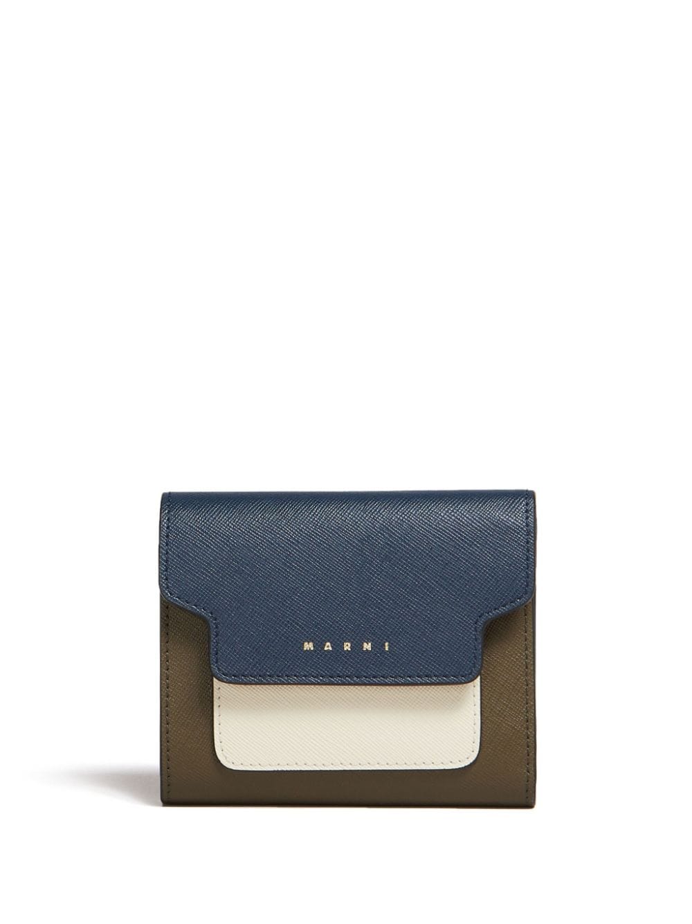 Marni colour-block leather purse - Black von Marni