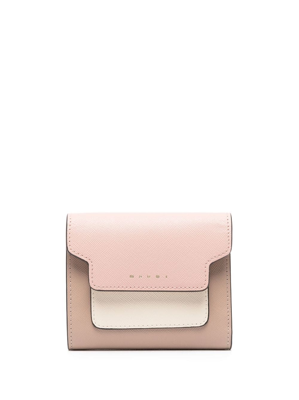 Marni colour-block leather purse - Pink von Marni