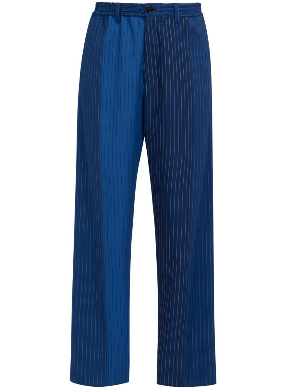 Marni colour-block pinstripe pattern trousers - Blue von Marni