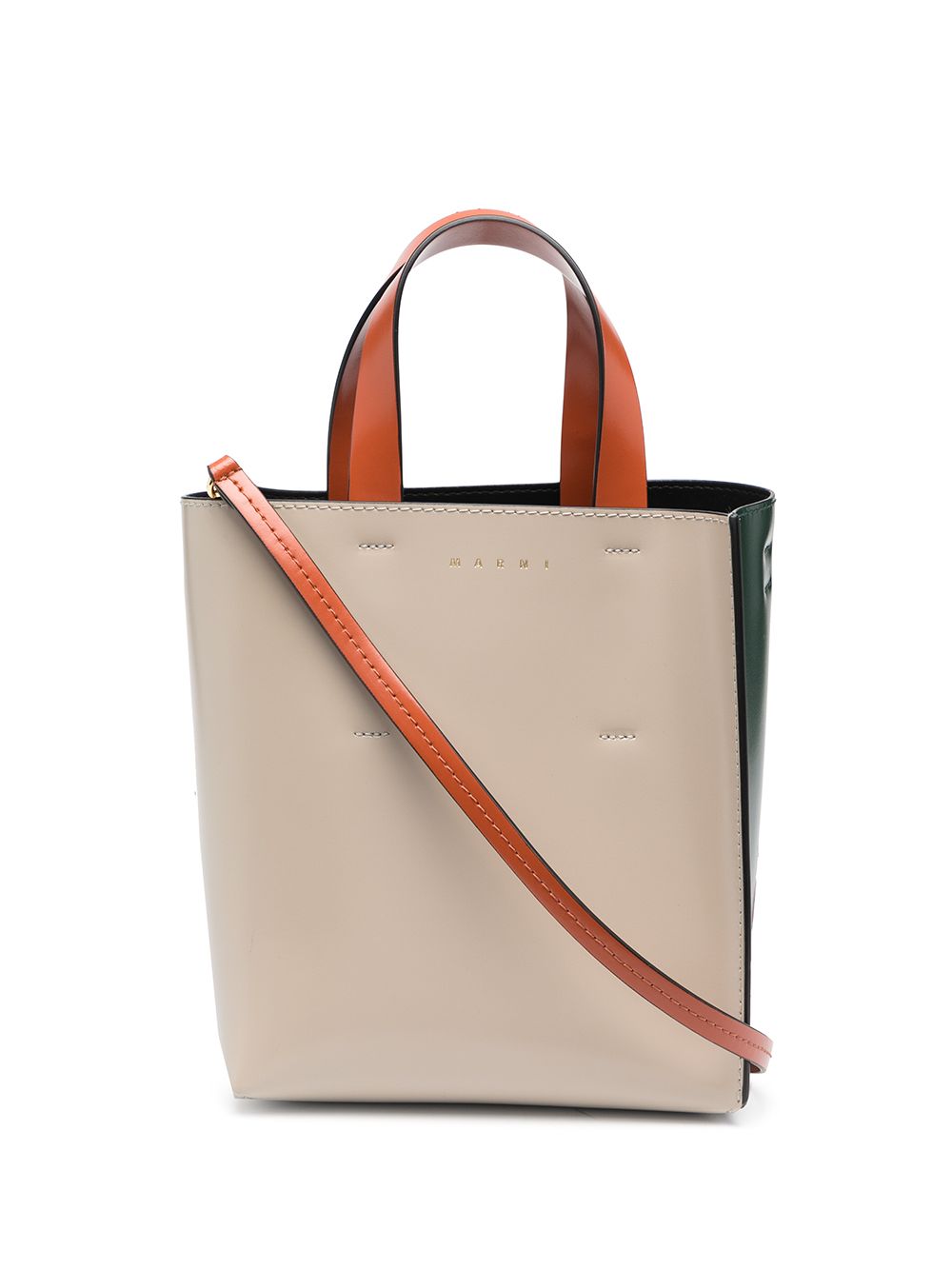 Marni Museo leather tote bag - Neutrals von Marni