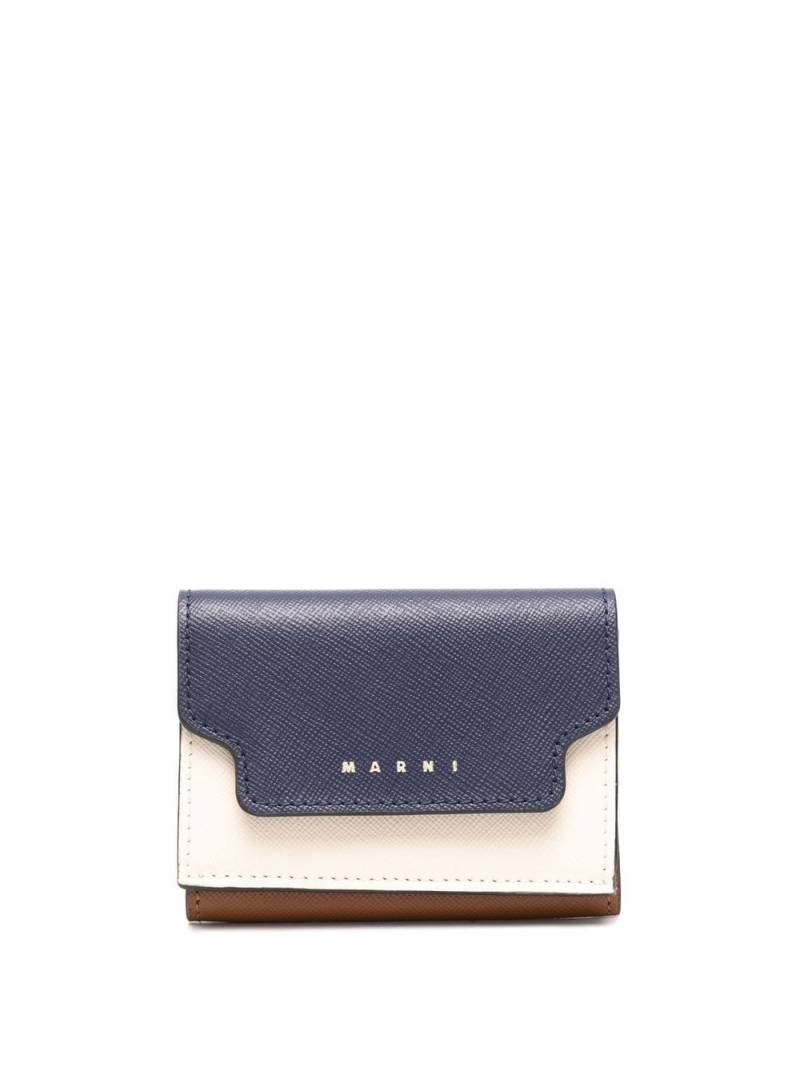 Marni colour-block tri-fold wallet - Neutrals von Marni