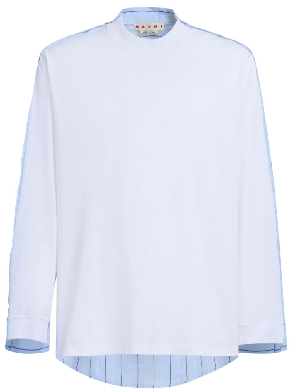 Marni contrasting panel-detail cotton T-shirt - White von Marni