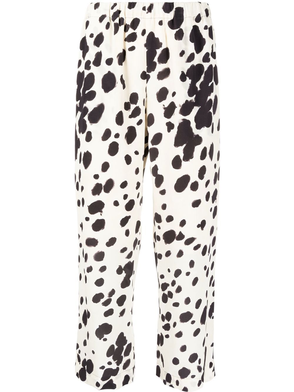 Marni cow-print cropped trousers - Neutrals von Marni