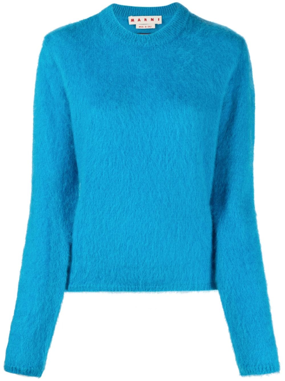 Marni crew-neck mohair jumper - Blue von Marni