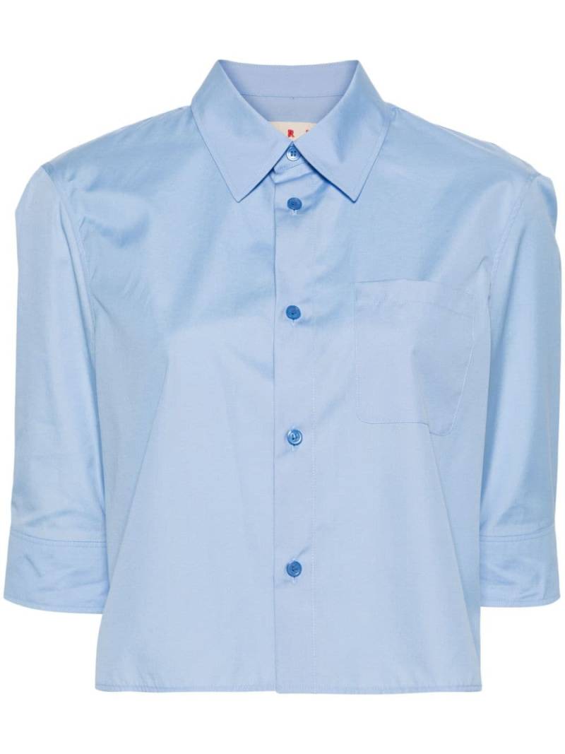 Marni cropped cotton shirt - Blue von Marni