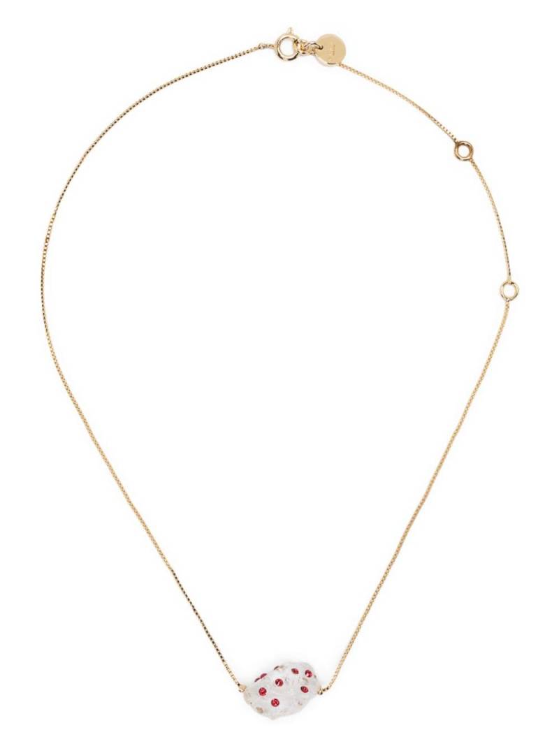 Marni crystal-embellished pendant necklace - White von Marni