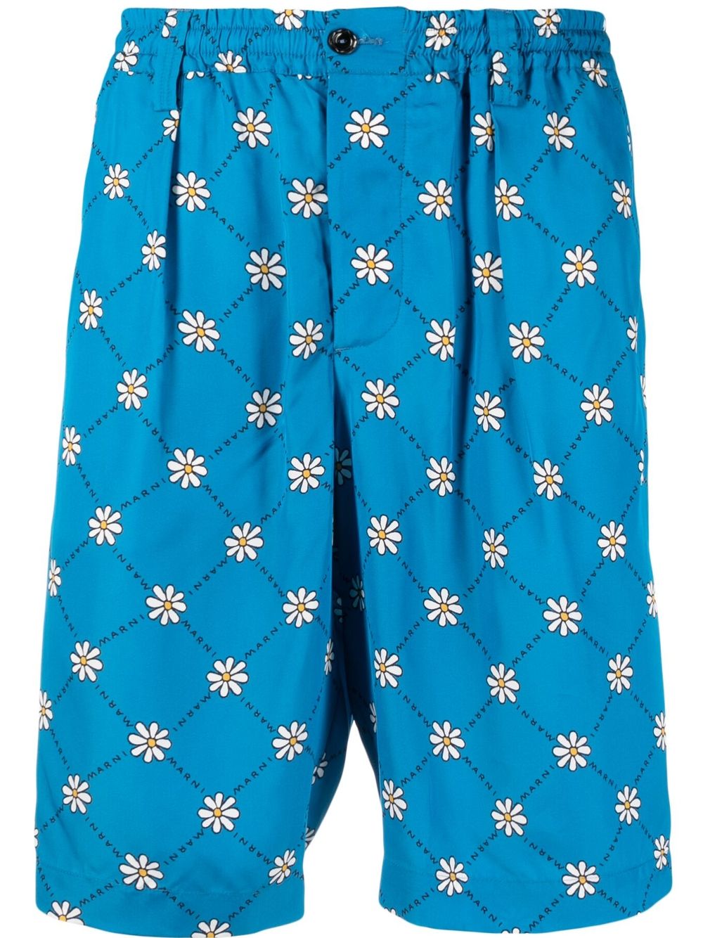 Marni daisy-print track shorts - Blue von Marni