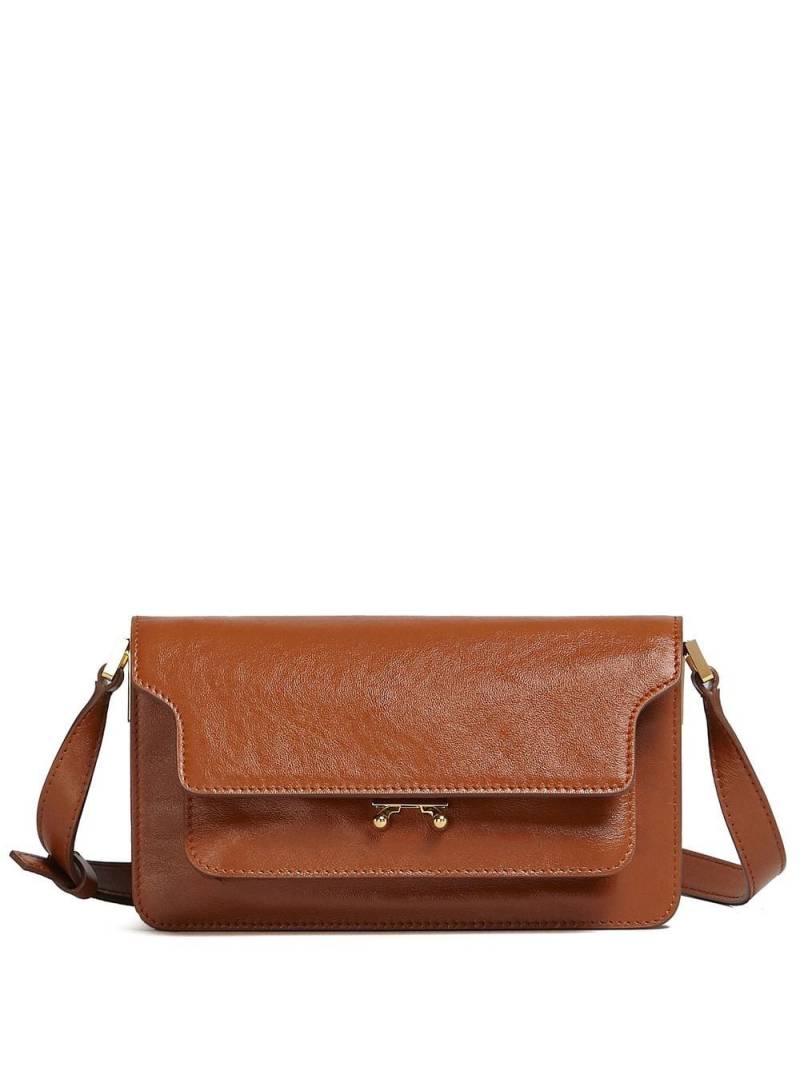 Marni Trunk leather shoulder bag - Brown von Marni