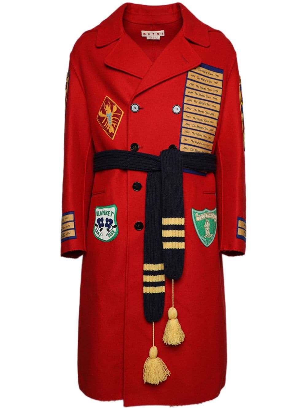 Marni double-breasted wool coat - Red von Marni