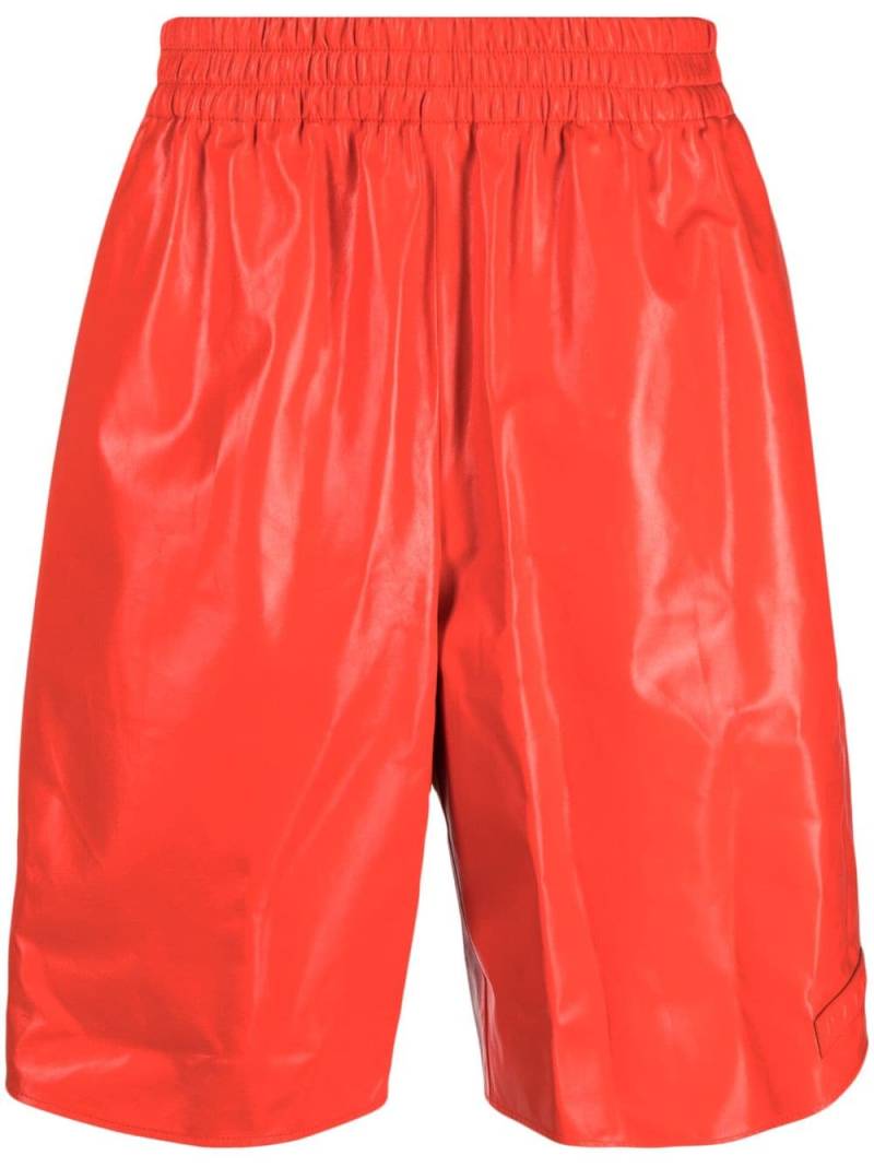 Marni elasticated-waist leather shorts - Red von Marni