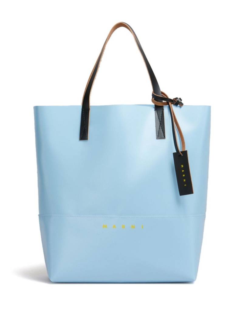 Marni faux-leather tote bag - Blue von Marni