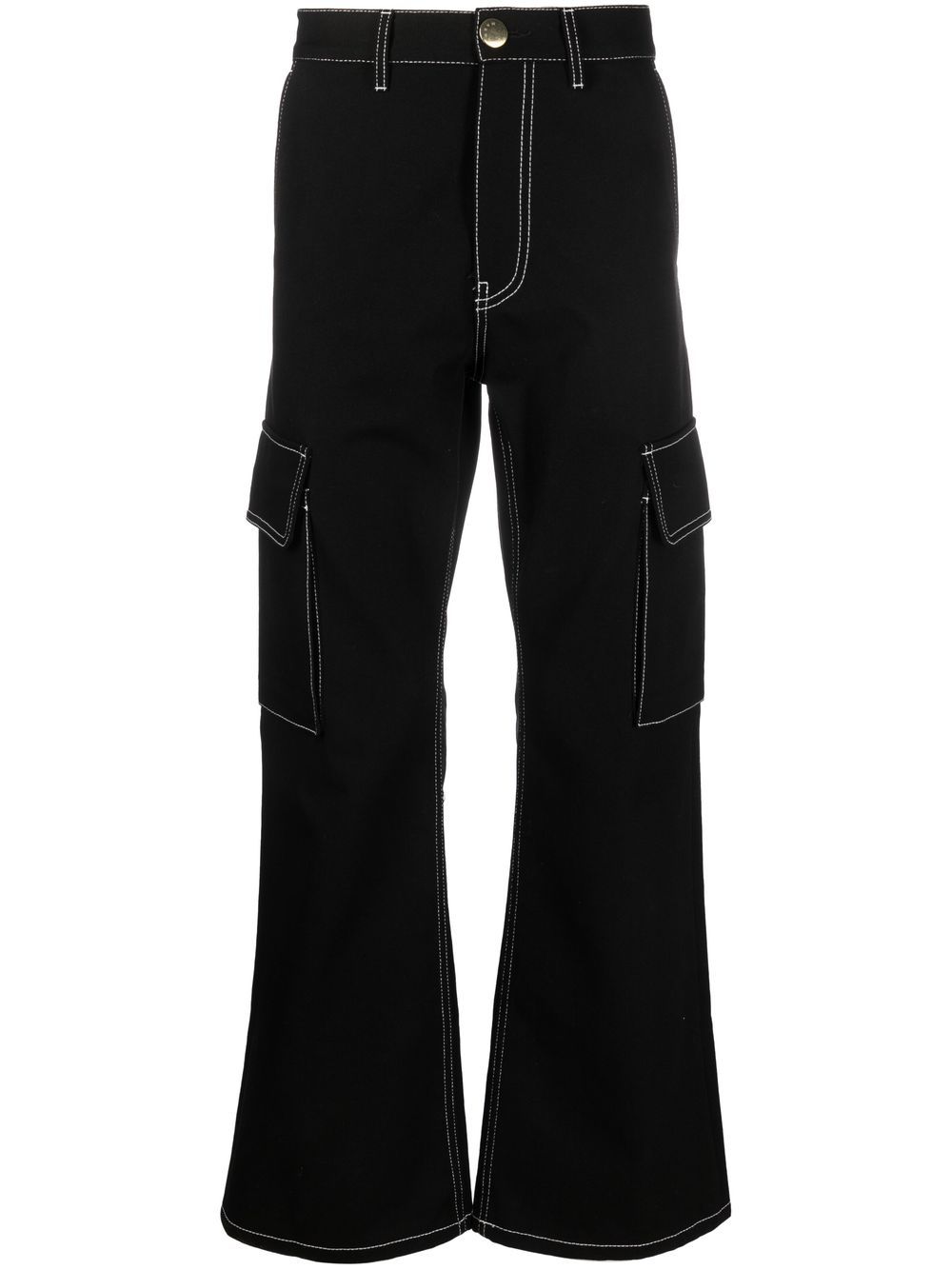 Marni flared cotton chinos - Black von Marni