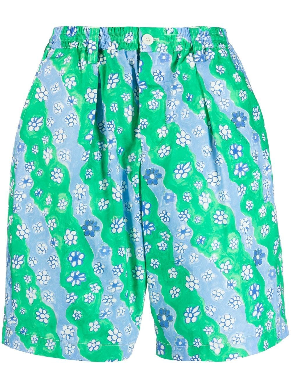 Marni floral-print Bermuda shorts - Green von Marni