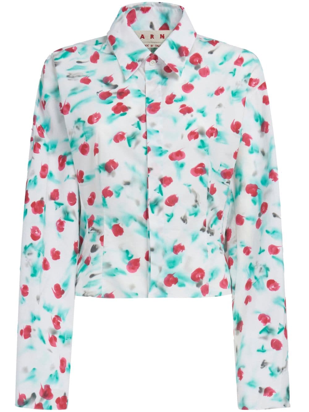 Marni floral-print cotton shirt - White von Marni